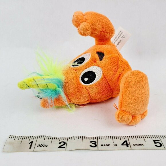 Unicorn Carrot 4.5 in Plush Vegetable Backpack Clip On Keychain Fun 2 Play Toys - Picture 8 of 8